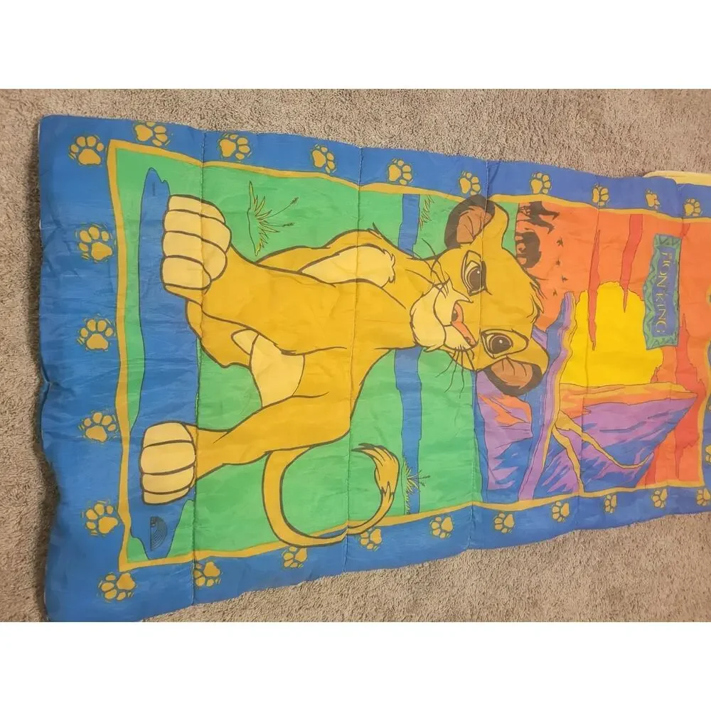Vintage Disney The Lion King Simba 30x57” Children's Sleeping Bag